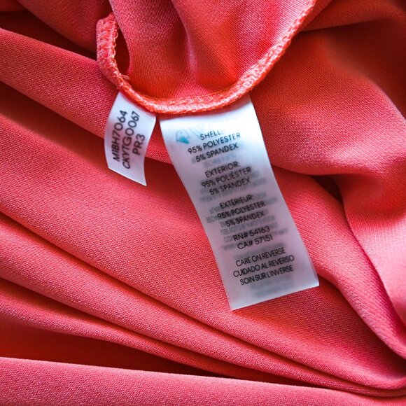 CALVIN KLEIN Coral Lace-Up Blouse- Size XL - NWT Retail $79 - Picture 9 of 10